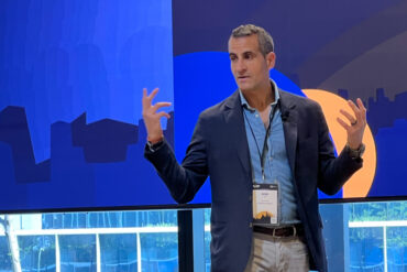 Som Seif on stage during Toronto Tech Week